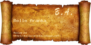 Belle Aranka névjegykártya